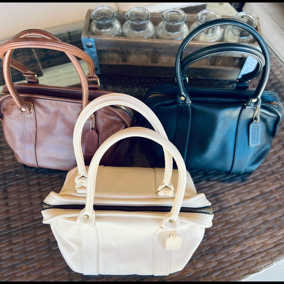 Vintage Coach Bone Ivory Soft Satchel #4055 Dr.’s Satchel - Picture 15 of 15